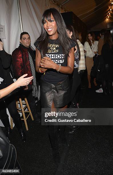 Naomi Campbell is seen around Lincoln Center - Day 3 - Mercedes-Benz Fashion Week Fall 2015 at Lincoln Center for the Performing Arts on February 14,...