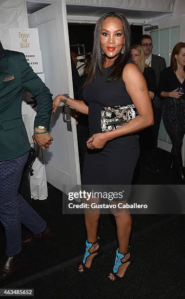 Vivica A. Fox is seen around Lincoln Center - Day 3 - Mercedes-Benz Fashion Week Fall 2015 at Lincoln Center for the Performing Arts on February 14,...