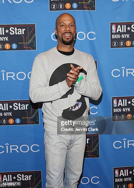 Common attends NBA All-Star Saturday Night Powered By CIROC Vodka at Barclays Center on February 14, 2015 in New York City.