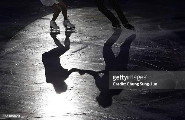 Shiyue Wang and Xinyu Liu of China skate in the Gala Exhibition on day four of the ISU Four Continents Figure Skating Championships 2015 at the...