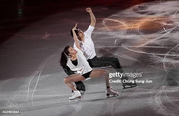 Shiyue Wang and Xinyu Liu of China skate in the Gala Exhibition on day four of the ISU Four Continents Figure Skating Championships 2015 at the...