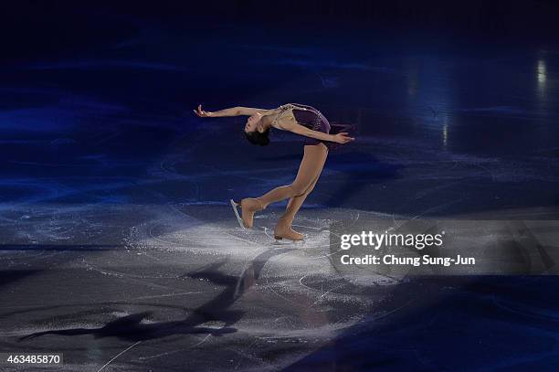 Zijun Li of China skates in the Gala Exhibition on day four of the ISU Four Continents Figure Skating Championships 2015 at the Mokdong Ice Rink on...