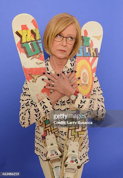 Actress Eve Plumb poses for a portrait during the 2014 Sundance Film Festival at the Getty Images Portrait Studio at the Village At The Lift...