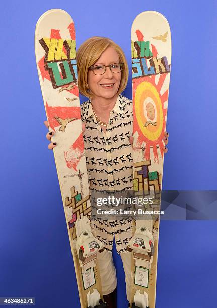 Actress Eve Plumb poses for a portrait during the 2014 Sundance Film Festival at the Getty Images Portrait Studio at the Village At The Lift...