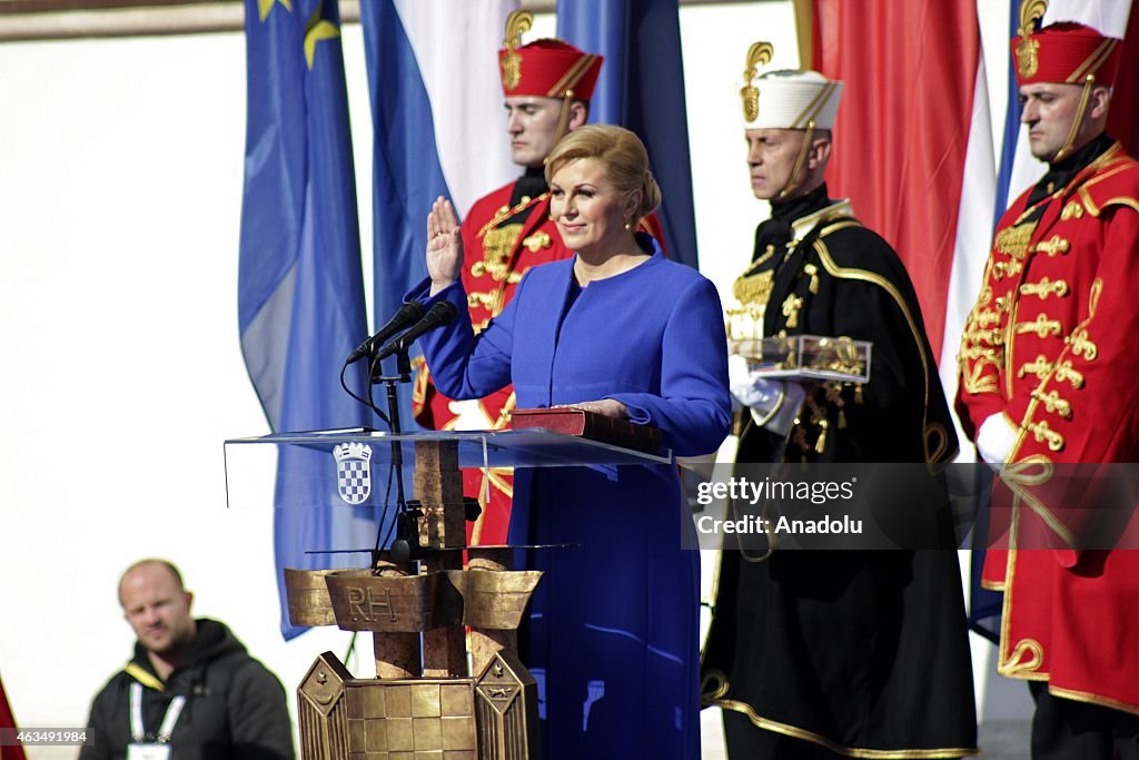 Swearing-in ceremony of Croatia's new president Kolinda Grabar-Kitarovic