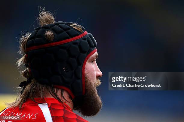 Richard Thorpe of London Welsh during the Aviva Premiership match between London Welsh and Sale Sharks at The Kassam Stadium on February 15, 2015 in...