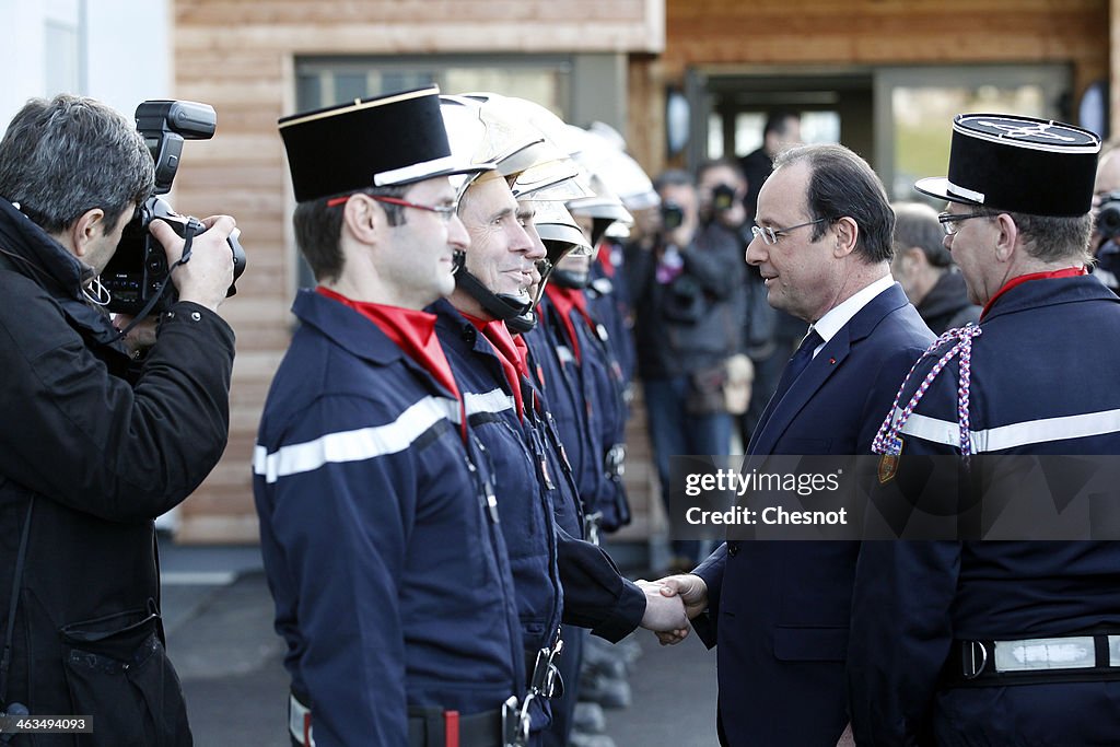 French President Francois Hollande In Visit In Tulle