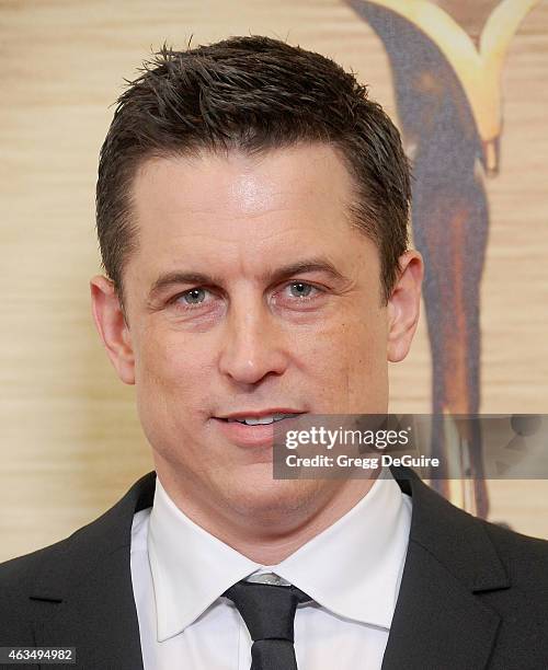 Writer Jason Hall arrives at the 2015 Writers Guild Awards L.A. Ceremony at the Hyatt Regency Century Plaza on February 14, 2015 in Los Angeles,...