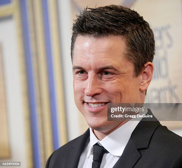 Writer Jason Hall arrives at the 2015 Writers Guild Awards L.A. Ceremony at the Hyatt Regency Century Plaza on February 14, 2015 in Los Angeles,...
