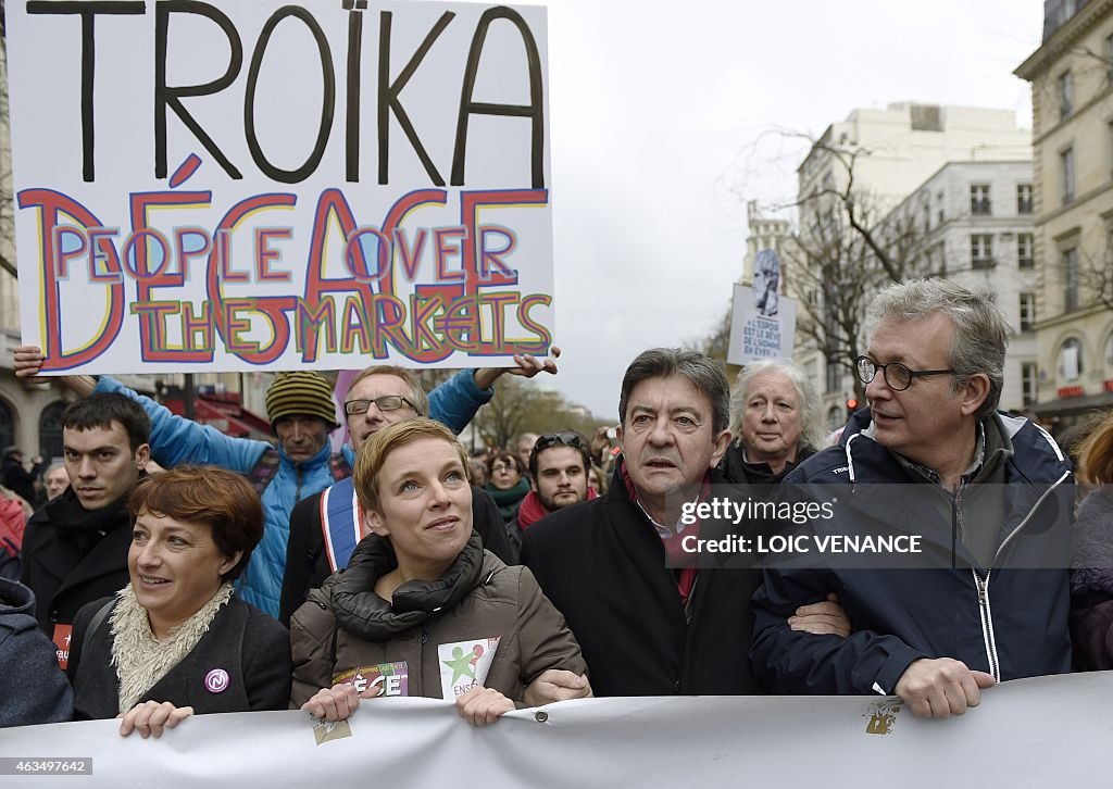 FRANCE-GREECE-POLITICS-EU-DEMONSTRATION