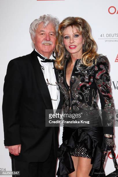 Hans Georg Muth and his wife Gisela Muth attend the German Film Ball 2014 on January 18, 2014 in Munich, Germany.