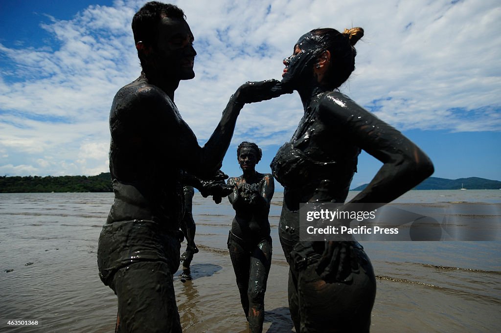 The traditional carnival group "The Mud Block", paraded...