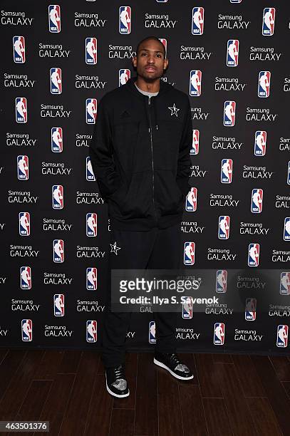 Al Horford visits the Samsung Galaxy Studio during NBA All Star 2015 on February 14, 2015 in New York City.