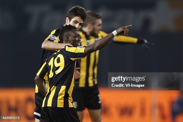 Lucas Piazon of Vitesse, Christian Atsu of Vitesse during the Dutch Eredivisie match between PEC Zwolle and Vitesse Arnhem at the IJsseldelta stadium...