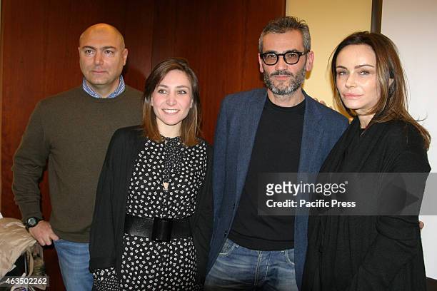 From left to right: Raffaele Verzillo, Giuliana Vigogna, Antonio Friello, Francesca Neri during the preview of the film "Il Vuoto", directed by...