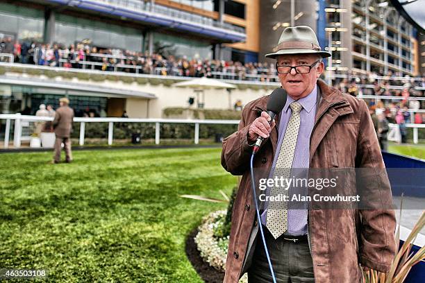 Godfrey, presenter at Ascot racecourse on February 14, 2015 in Ascot, England.