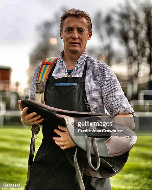 Chris Maude, head of valets at Ascot racecourse on February 14, 2015 in Ascot, England.