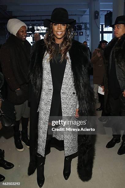 Singer Kelly Rowland attends Public School runway show during MADE Fashion Week Fall 2015 at Studio 330 on February 15, 2015 in New York City.