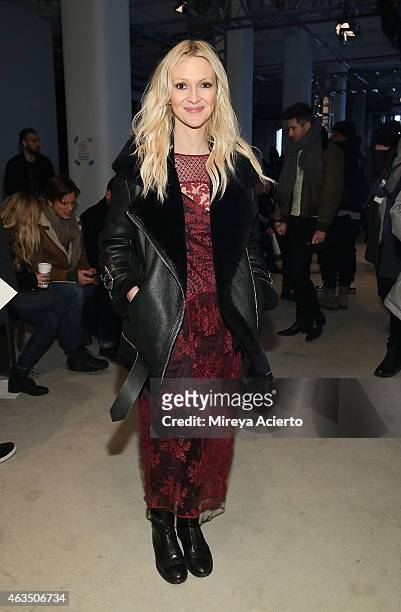 Marie Claire senior fashion editor, Zana Roberts Rossi attends Public School runway show during MADE Fashion Week Fall 2015 at Studio 330 on February...