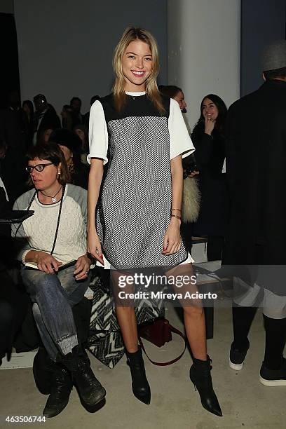 Model Martha Hunt attends Public School runway show during MADE Fashion Week Fall 2015 at Studio 330 on February 15, 2015 in New York City.