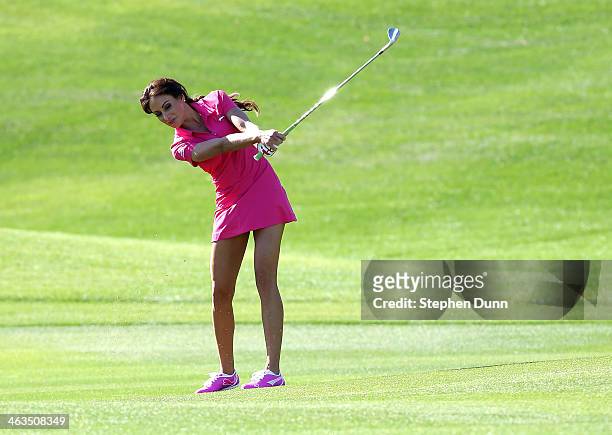 Holly Sonders hits from the fairway on the second hole during the third round of the Humana Challenge in partnership with the Clinton Foundation on...