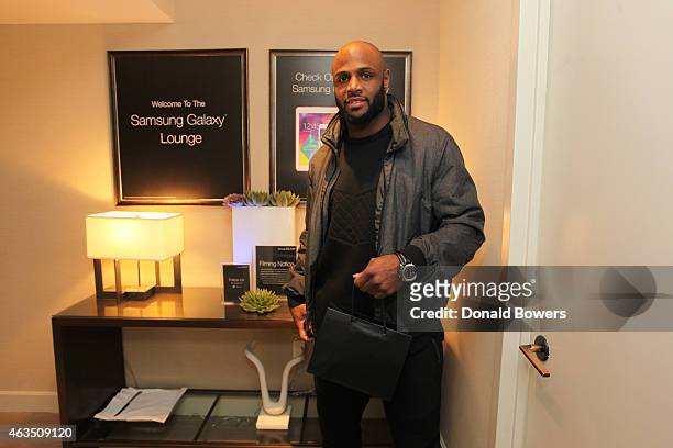 Mike Adams visits the Samsung Galaxy Lounge during NBA All Star 2015 on February 14, 2015 in New York City.
