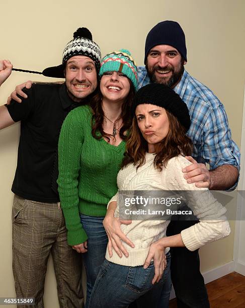 Producer Matthew Donaldson, co-producer Amelia Belle, actress Alanna Ubach and director Joshua Porter pose for a portrait during the 2014 Sundance...