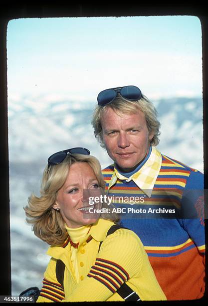 David Soul Skiing in Aspen - Shoot Date: January 12, 1976. KAREN CARLSON;DAVID SOUL