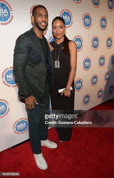 Chris Paul and Jada Crawley attends the NBPA All-Star Players Social at Capitale on February 14, 2015 in New York City.