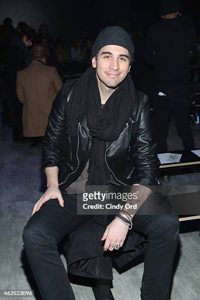 Nick Simmons attends the Etxeberria fashion show during Mercedes-Benz Fashion Week Fall 2015 at The Pavilion at Lincoln Center on February 15, 2015...