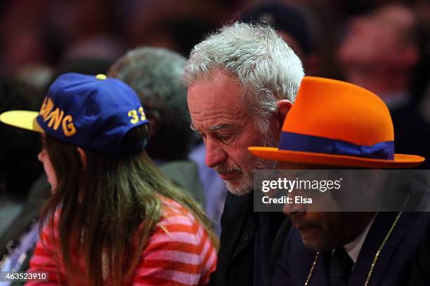 Former tennis player John McEnroe and American film director Shelton Jackson "Spike" Lee attend the Degree Shooting Stars Competition as part of the...