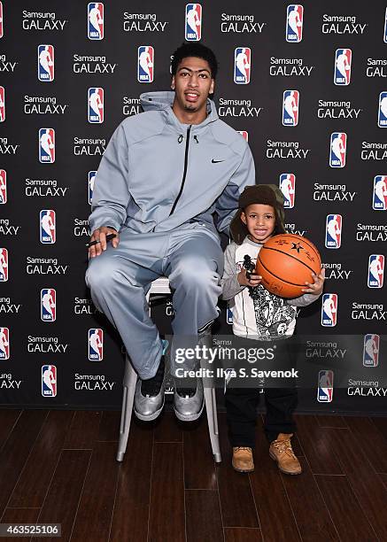 Anthony Davis visits the Samsung Galaxy Lounge during NBA All Star 2015 on February 15, 2015 in New York City.