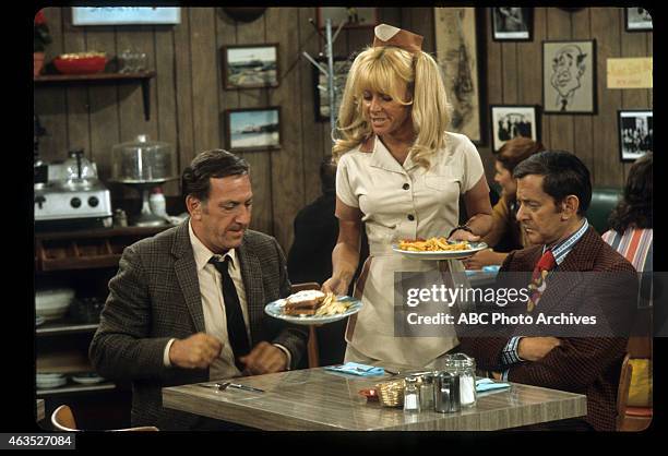 Don't Believe in Roomers" - Airdate: December 22, 1972. L-R: JACK KLUGMAN;JOY HARMON;TONY RANDALL