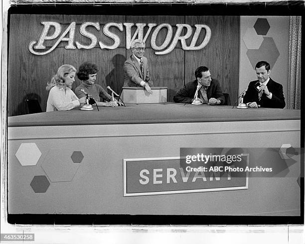 Password" - Airdate: February 1, 1972. L-R: FRANCINE GRESHLER;BETTY WHITE;ALLEN LUDDEN;JACK KLUGMAN;TONY RANDALL
