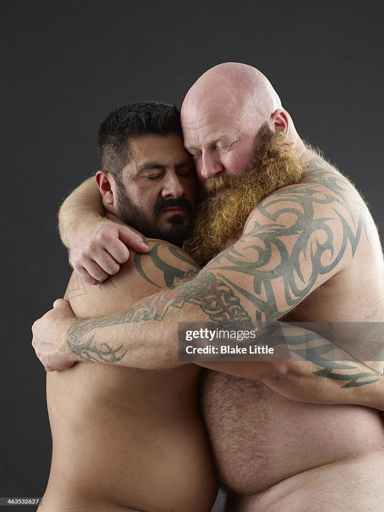 Bearded Couple Embracing