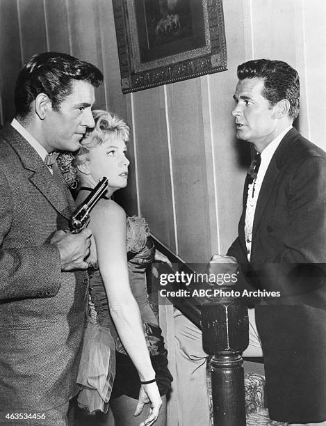 Cure for Johnny Rain" - Airdate: December 20, 1959. L-R: JOHN VIVYAN;DOLORES DONLON;JAMES GARNER