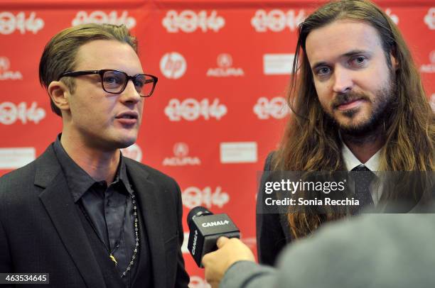 Actor Michael Pitt and writer/director Mike Cahill attend the premiere of "I Origins" at the Eccles Center Theatre during the 2014 Sundance Film...