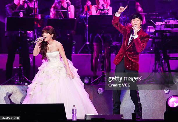 Ayumi Hamasaki attends JJ Lin's live concert at Taipei Arena on February 15, 2015 in Taipei, Taiwan of China.