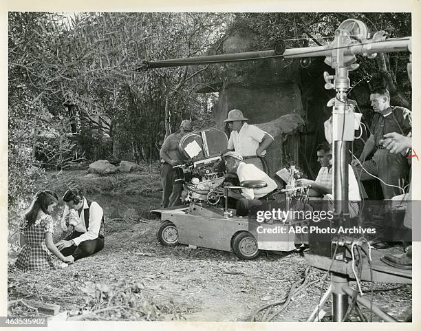 The Devil's Necklace" - Airdate: April 16, 1961. L-R: SHARON HUGUENY;JACK KELLY;CREW
