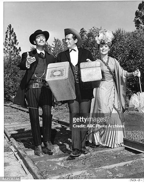One of our Trains is Missing" - Airdate: April 22, 1962. L-R: PETER BRECK;JACK KELLY;KATHLEEN CROWLEY