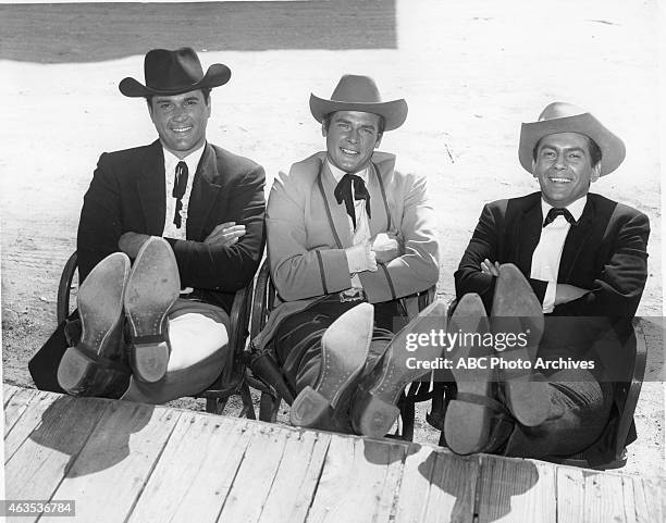 The Forbidden City" - Airdate: March 26, 1961. L-R: ROBERT COLBERT;ROGER MOORE;JACK KELLY