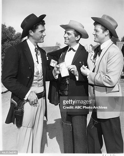 The Forbidden City" - Airdate: March 26, 1961. L-R: ROBERT COLBERT;JACK KELLY;ROGER MOORE