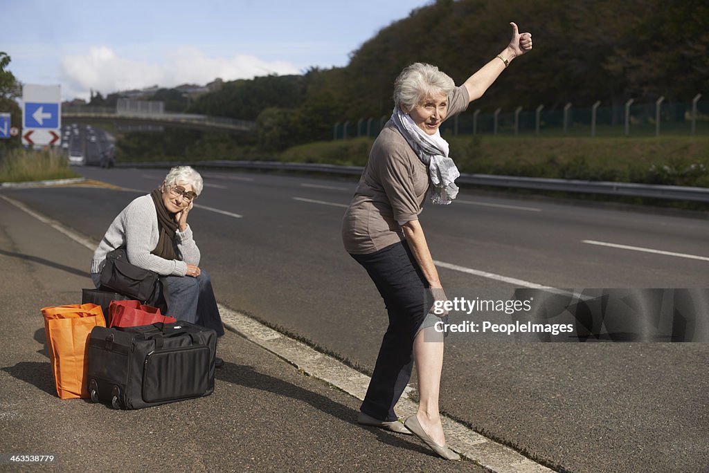 Making their escape from the retirement village...