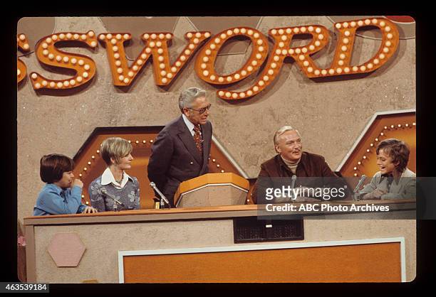 Family Week Coverage - Shoot Date: February 3, 1974. L-R: CONTESTANT;FLORENCE HENDERSON;ALLEN LUDDEN;JACK CASSIDY;CONTESTANT