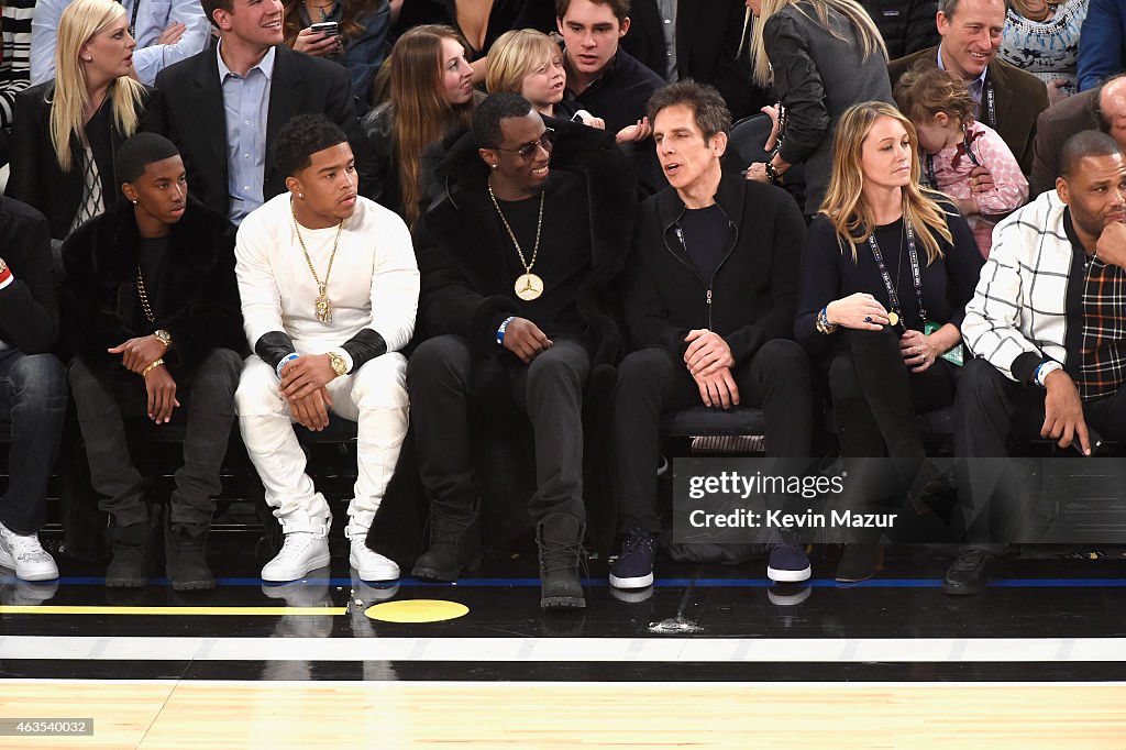 Celebrities Attend The 64th NBA All-Star Game 2015