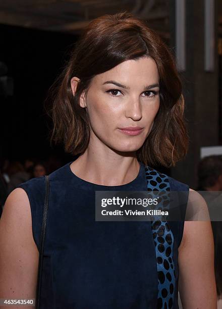 Hanneli Mustaparta attends the Edun show during Mercedes-Benz Fashion Week Fall 2015 at Skylight Modern on February 15, 2015 in New York City.