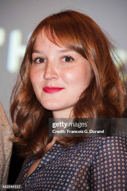 Anais Demoustier attends the closing ceremony of the 17th L'Alpe D'Huez International Comedy Film Festival on January 18, 2014 in L'Alpe d'Huez,...