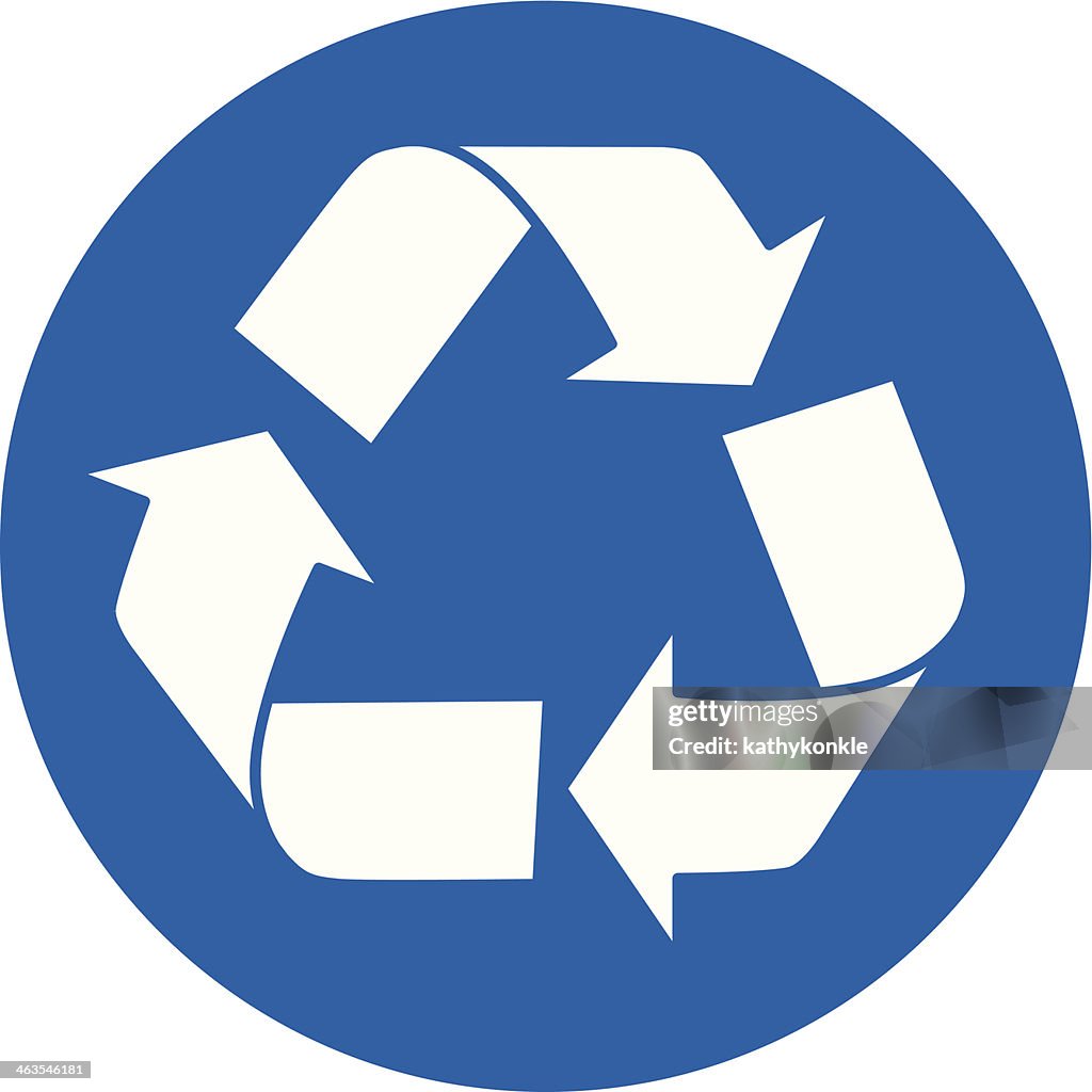 Recycle Blue Color Recycle Logo Blue