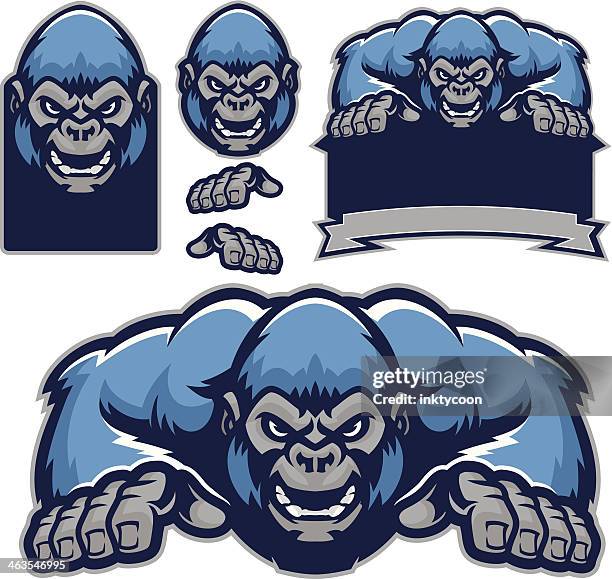 gorilla-kit - gorila stock-grafiken, -clipart, -cartoons und -symbole