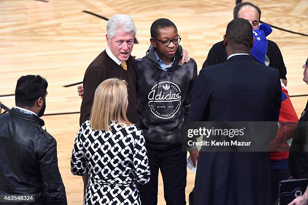 Former president Bill Clinton attends The 64th NBA All-Star Game 2015 on February 15, 2015 in New York City.